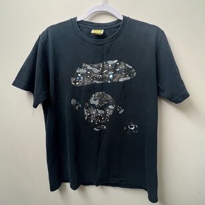 Bape Space Camo Ape Face Tee